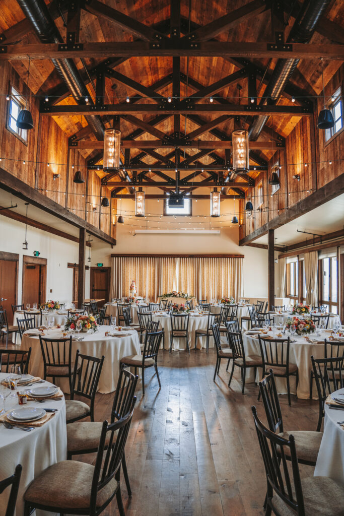 reception in the barn