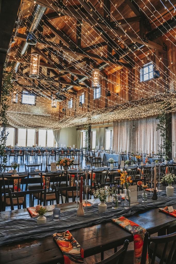 reception in the barn