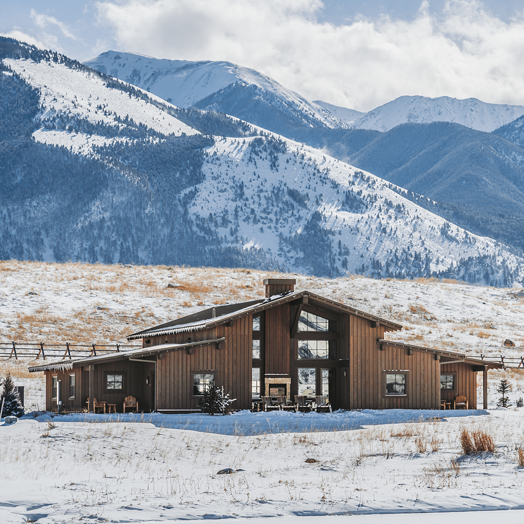 A Ranch House in winter.