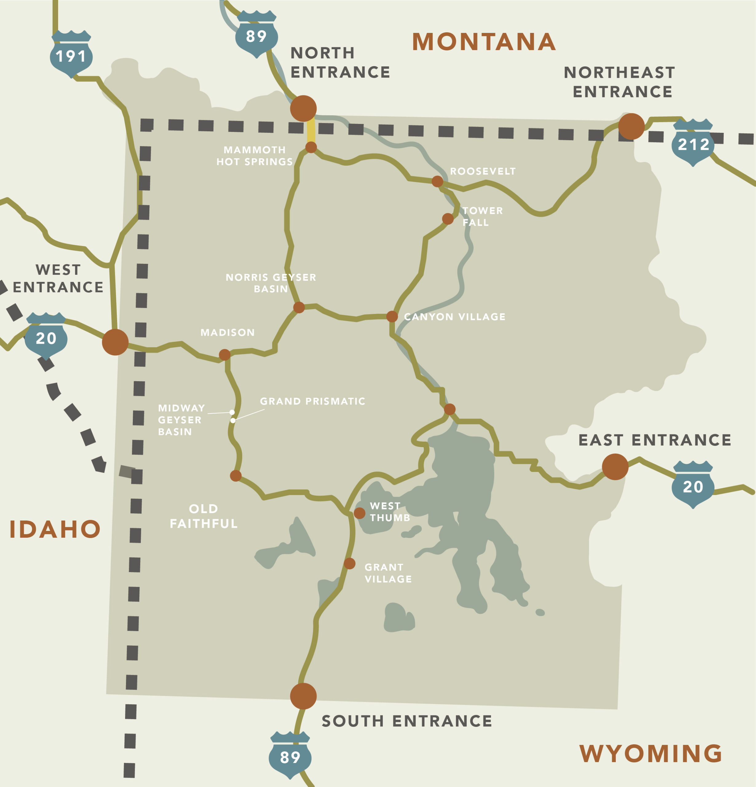 Yellowstone Cross-Country Skiing 101 Map