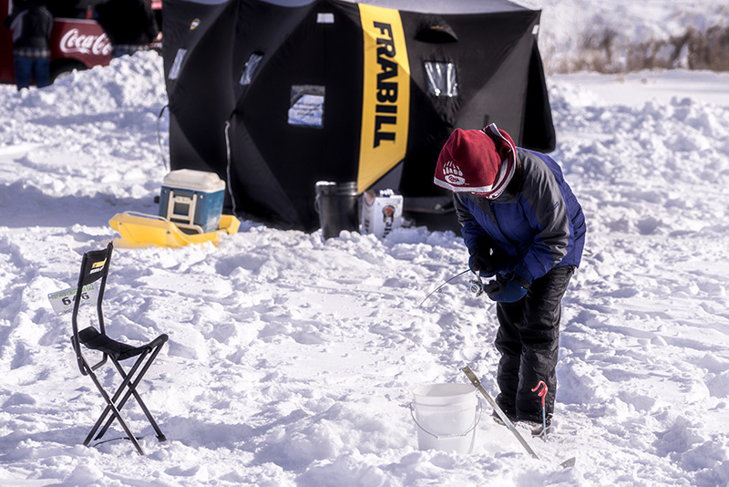 Person Ice Fishing