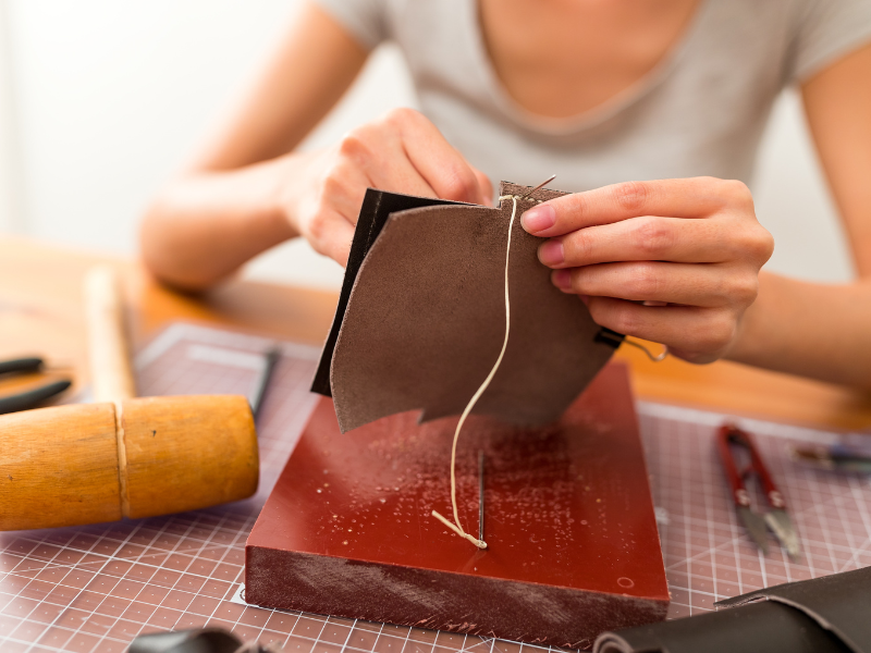 Person Leather Crafting