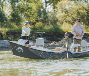 Group fly fishing on the Yellowstone River.