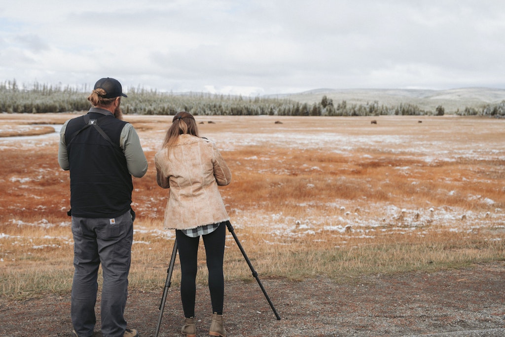 Guide and Guest in Yellowstone.